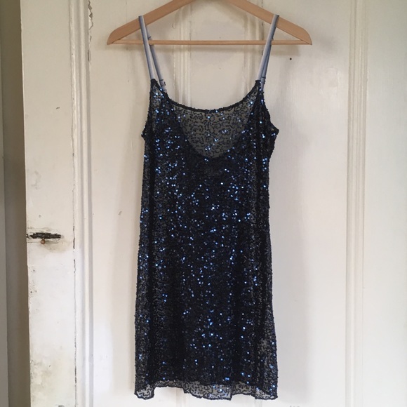 Free People Dresses & Skirts - Free People Navy Blue Sparkle Sheath